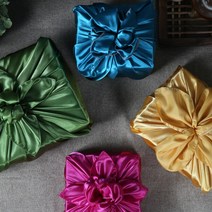 공단보자기 10장 예단 과일 선물 포장 보자기 88cm, 10.북청색10장