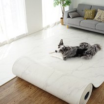 휴팡 15T PVC 셀프 롤매트 강아지매트 미끄럼방지 슬개골보호 애견매트 140cm * 4m, 마블 스노우, 140cm * 3m