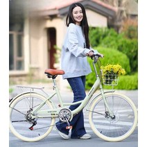 여성 자전거 아줌마 디자인 짐, 옐로우 20인치