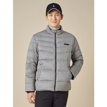 [빈폴골프] 남성 블랙 중힙기장 잔패턴 다운 점퍼 BJ1X38B115