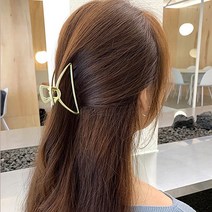 메탈 D라인 올림머리 집게핀 머리핀 긴머리 명품 여자 여성 반머리 반묶음 헤어핀 예쁜 삔