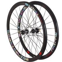 카본휠셋 스프라켓 700C 휠 세트 오프로드 도로 자전거 디스크 브레이크 초경량 40mm 림 탄소 섬유 튜브 허브 6 홀/센터 lo, 1개