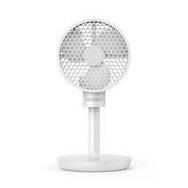 쿨린 허니콤 휴대용 무선 미니 탁상용 선풍기 CL-005, 화이트+고속충전 어댑터