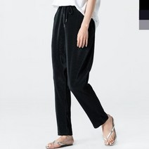 도매찜 여성 루즈핏 데일리 편한 밴딩 플리츠 팬츠 바지