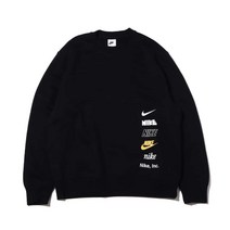[국내발송] 나이키 NIKE 클럽 플리스+ 맨투맨 블랙 긴팔 티셔츠 DX0782-010