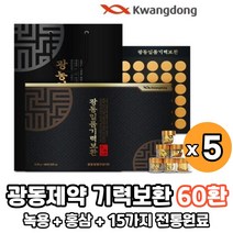 광동 일품 기력보환 녹용 홍삼 기력보환 60환 전통원료 1일 1개 광동기력보환 개별포장 먹는방법, 5개, 60정
