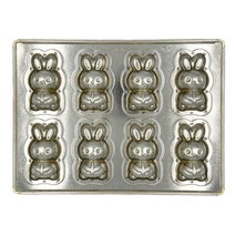 토끼 몰드 베이킹 틀 수제 마들렌 쿠키 빵 틀 까눌레, 실버 8몰드