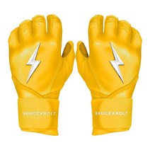BRUCE BOLT 오리지널 시리즈 롱 커프 그린 배팅 글러브 - 그린 미디엄, Yellow