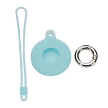 GHSHOP AirTags 위치 추적기 GPS 파인더 충격 흡수 휴대용 보호대 슬리브 스킨 용 실리콘 케이스 소프트 보호 커버, 1.4x0.3 인치, 빛나는 블루