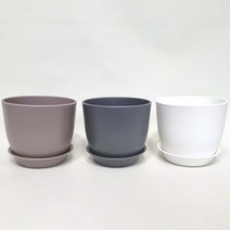 원형 소형 중형 프라스틱 화분 거실 항아리 다육이 가드닝용품 인테리어 토분 슬릿 도매, 브라운