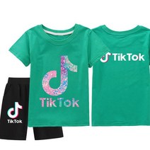 틱톡 반팔 반바지 Tiktok 새학기 아동복 주니어 키즈 게임 캐릭터 티셔츠 팬츠 트레이닝 세트 초등학생 스쿨룩