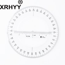 각도기 XRHYY-대형 투명 원형 360 도 각도기 측정 도구 드로잉 눈금자 학생 문구 엔지니어용, 한개옵션0