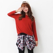 코지일이삼 여자 코디 편한 체크남방 치마 레깅스 (6768326)