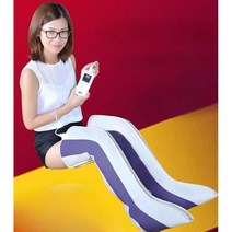 바다소금 온열찜질팩 공기압 무릎관절 다리 마사지기, 하늘색 에스