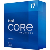 정품 Intel 인텔 코어 i7 11700KF 데스크탑 프로세서 8코어 최대 5.0GHz 잠금 해제 LGA1200(인텔 500 시리즈 일부 400 칩셋) 125W 1206281, i7-11700KF