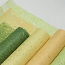 고급 낙수 파초지 20M 롤한지벽지 황토방 포장지 공예, 빨강색