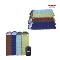 버팔로 포그니 침낭 3계절용 물세탁가능 와이드지퍼, 라임