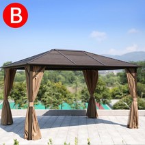 파고라 조립식주택 정자 테라스 원두막 야외바베큐장 그늘막 가제보 조립식정자, B타입:3*4 하와이