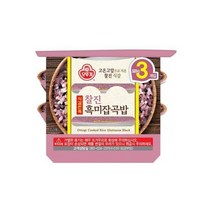 우리집 오뚜기밥 식감만족 찰진흑미잡곡밥 (210GX3) 간편식 아침대용 캠핑 자취생 간단식사 맛있는한끼 오뚜기 홈캉스 식재료, 3개, 210g