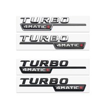 ABS 8 12 BITURBO 4MATIC 배지 자동차 바디 펜더 엠 블 럼 스티커 메르세데스 벤츠 A B C E R M S 클래스 AMG GLA GLC X253 CLA GLK, 02 Black, 07 2-TURBO 4MATIC-