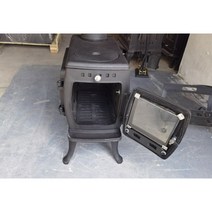 주물 화목난로 가정용 벽난로 전원주택 펠렛 펠릿 장작 난로, 우아한 블랙, 블랙