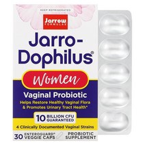 자로우 포뮬라 Jarro 도필루스 질 건강 프로바이오틱 여성용 100억 엔테로가드 베지 캡슐 30정, 30 개