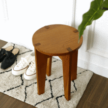 플라라 마호가니 나무 DIY 스툴 보조 의자