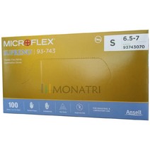 안셀 마이크로플렉스 수프레노 93-743 MICROFLEX SUPRENO 일회용 니트릴 장갑 100매, L, 1개