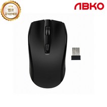 앱코 IAK_ABKO WM400 무선마우스 DPI조절 양손잡이용 자동절전 좌우대칭, 단일