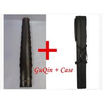 SevenAngel 새로운 중국 GuQin Luoxia 스타일 7 현 치터 전통 악기 책과 튜너, 02 Guqin and Case