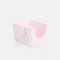 [ROMA]로마 굿똥-오픈형/3종 세트 고양이화장실 평판형 초대형 특대형, 핑크