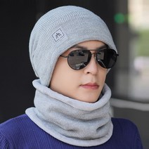 데이즈원 남성 남자 모자 넥워머 세트 비니 겨울 니트 캡 방한 모자