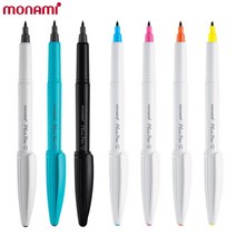모나미 프러스펜S 0.4mm 플러스펜 수성펜 필기구, 네온오렌지