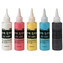 [문구조아] 문화 물백묵 잉크 보충액 더존1입 노랑, 7개