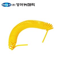 상아뉴매틱 폴리우레탄코일튜브 UC 06-04-45 9.52x6.4 상아 에어 호스 우레탄호스 (카플링별도) 노랑