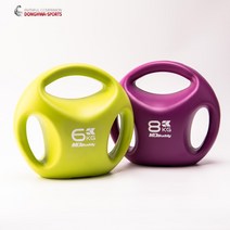 [동화스포츠] 3그립 컬러 케틀벨 6kg(그린) / 8kg(퍼플) 홈짐 헬스장 신제품 MD Buddy, 1개