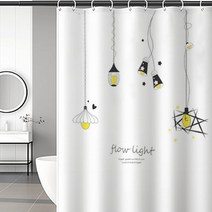 코팅블루 북유럽 호텔 폴리 PEVA DTP 화장실 방수 샤워커튼, 30.라이트샤워, 180×200cm