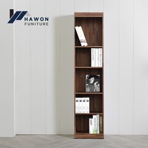 하원가구 조이 5단 400 슬림 책장, 다크엘다