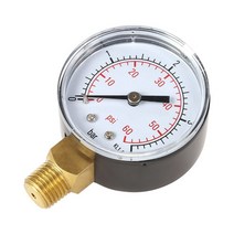 50mm 0 ~ 60psi 4bar 풀 필터 수압 다이얼 유압 게이지 미터 압력계 1/4 "BSPT 스레드, 한개옵션0