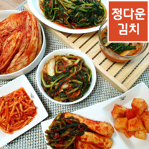 정다운김치모음전 얼갈이 포기김치 알타리 깍뚜기 열무얼갈이 물김치 파김치 여수갓 2kg, 얼갈이+열무김치2kg