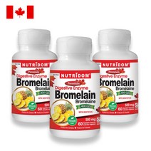 (3팩 할인세트) 뉴트리돔 브로멜라인 500mg 60캡슐 파인애플효소 소화건강 N197