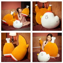큰 치킨 닭다리 봉제 인형 4종 45-80cm, 1번+45cm