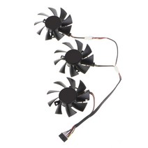 3pcs PLA08015S12HH VGA 팬 그래픽 카드 냉각 Asus TUF RX5700XT GTX1660 7Pin 12V 0.5A 라디에이터, 한개옵션0