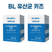 NOSLAB) 노스랩 x 닥터아돌 어린이 유산균 I 닥터아돌 BL 유산균 키즈 + 퍼스널마켓 약통증정, 노스랩 어린이 유산균 X 2박스, 2개