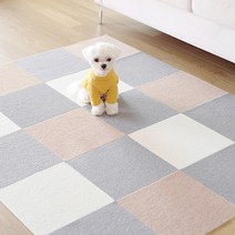 펫트리움 반려동물용 미끄럼방지매트 10입 애견매트, 피치핑크