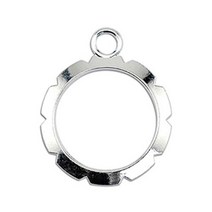 Artistic Wire Wrapper 20-Millimeter Round Findings Nickel Free Silver Plate 6 Piece null, 1, Silver Plt