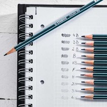 연필스케치오델로스타빌로미술그림드로잉 QK3+V2B 스타빌로 S02388081, 2B (12입)선택할께요