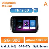 안드로이드 10.0 Carplay 자동 자동차 라디오 GPS IPS 멀티미디어 플레이어 푸조 2008/208 2012 2013 2014-, [02] A-(1G-16G)-CarPlay
