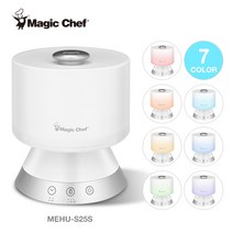 (3시간타이머) 매직쉐프 7컬러 LED 무드등 가습기 상하급수 간편세척 수면모드, 02. 화이트