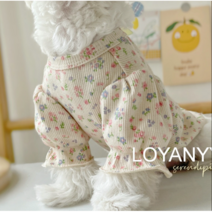 강아지 옷 실내복 프릴 나시 티셔츠 민소매티 애견의류, 09_럭셜꽃